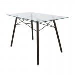 Mesa Oslo cristal rectangular encino